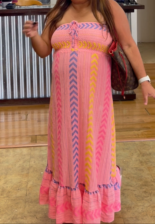 Island Glow Strapless Maxi
