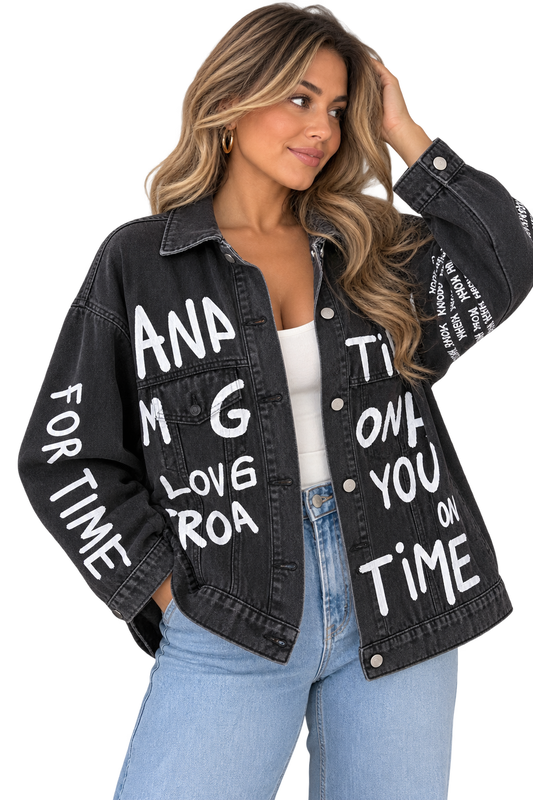 After Hours Graffiti Denim Jacket
