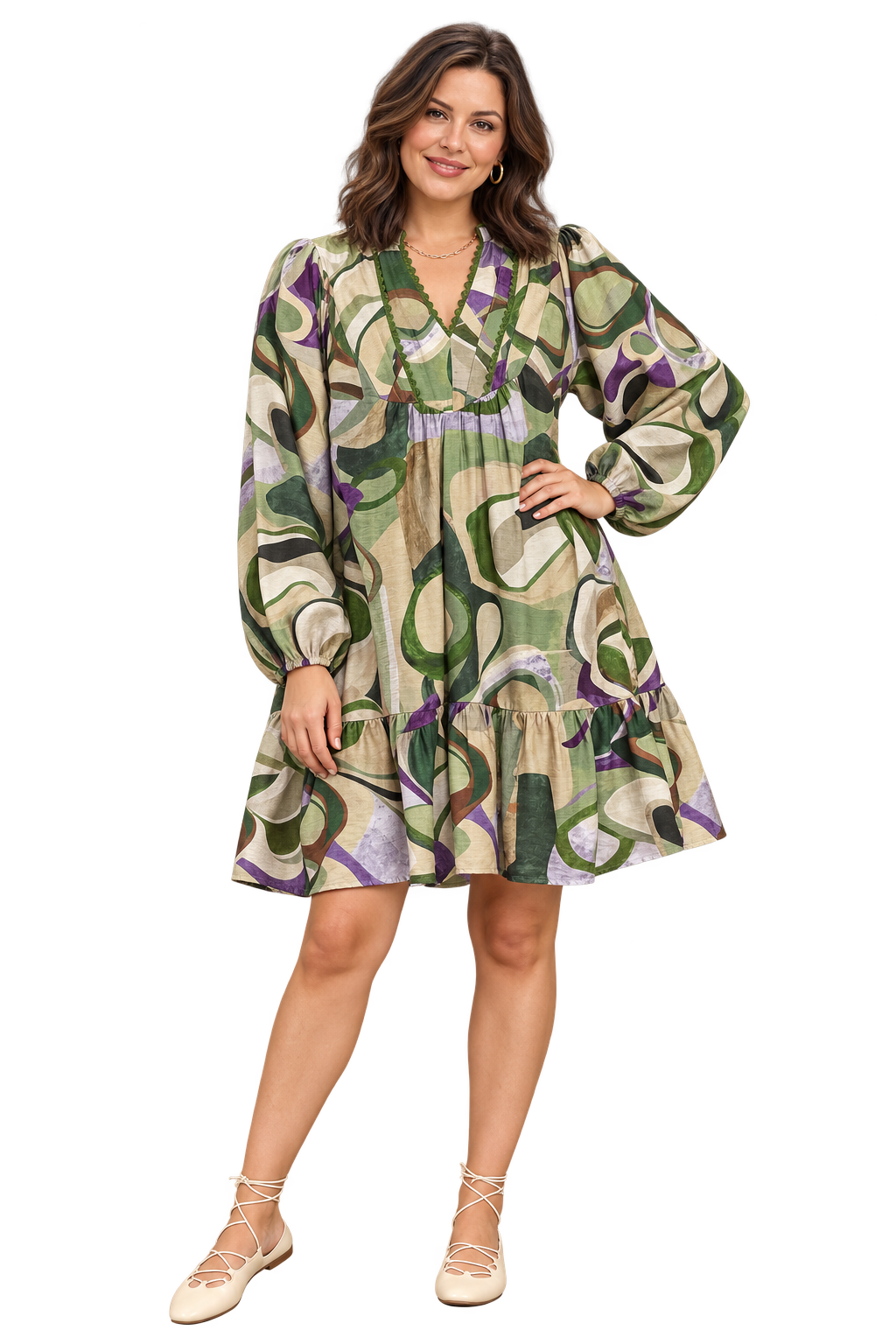 Allegra Abstract Print Dress.
