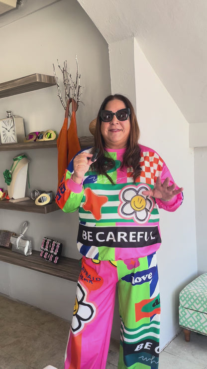 Women’s Colorful Matching Travel Set – Airport Outfit Lounge Set