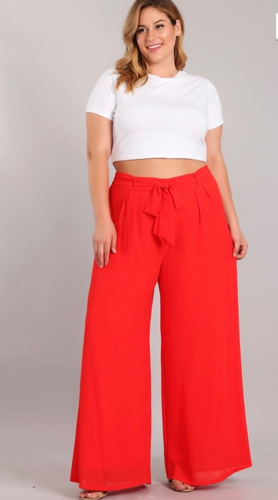 Red Palazzo Pant