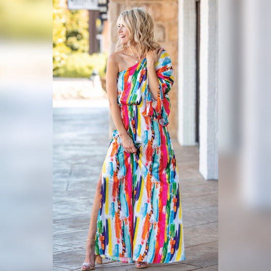 Multi colored maxi