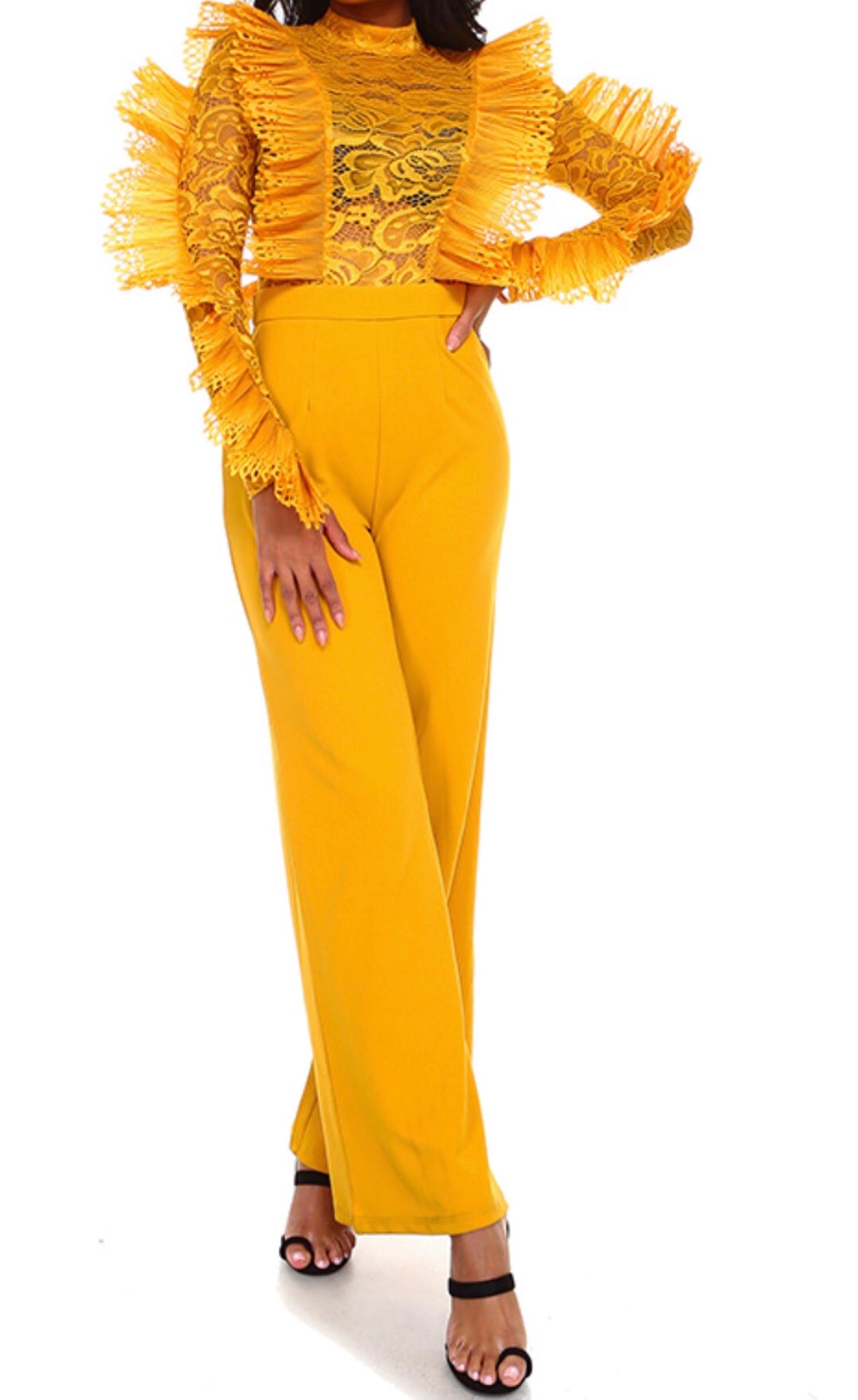 Mustard Yellow party jumpsuit